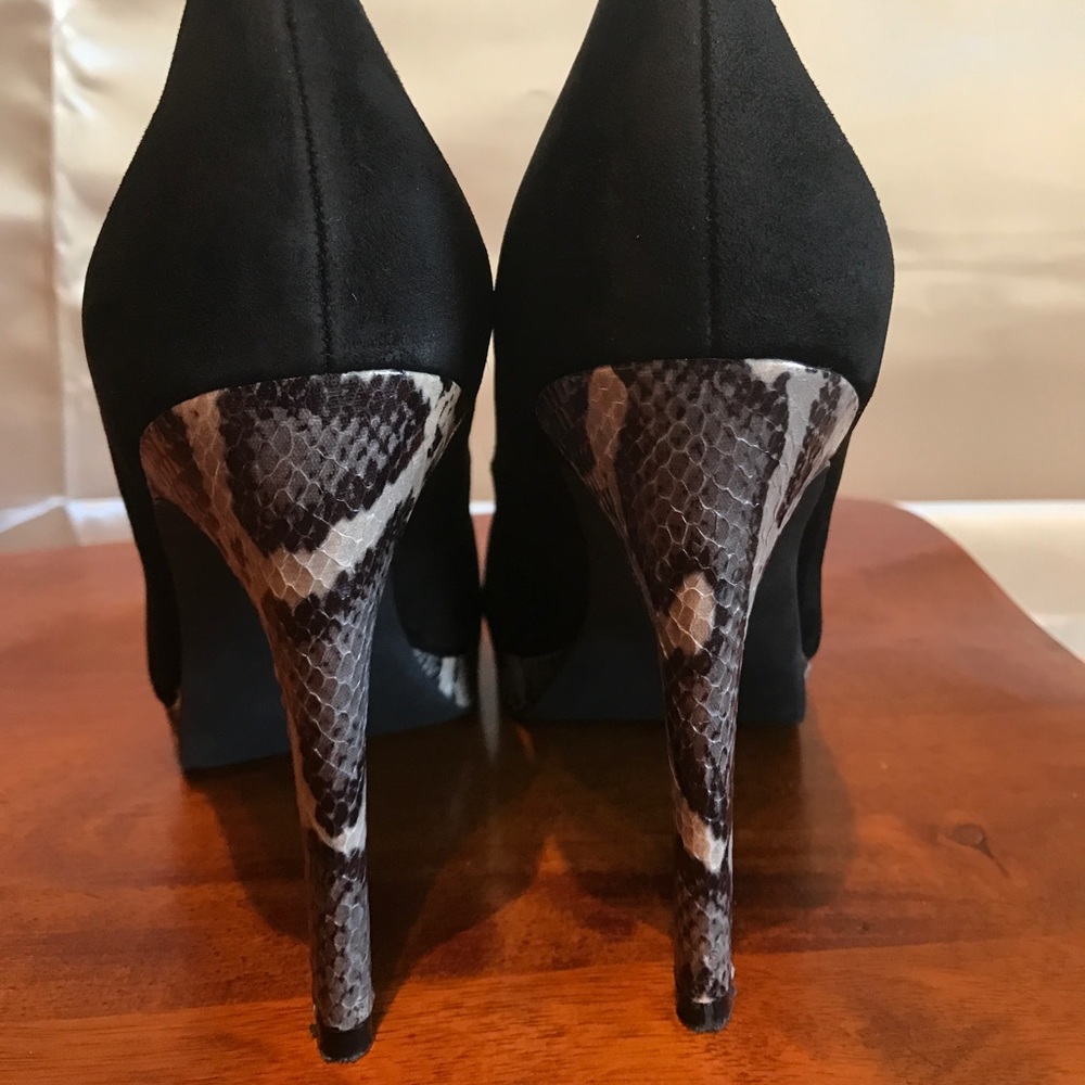 Black Snake skin Heels